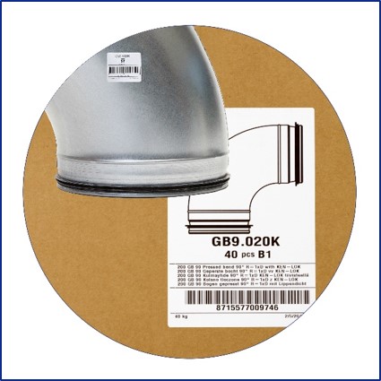 Air Spiralo produktetikett og eskeetikett